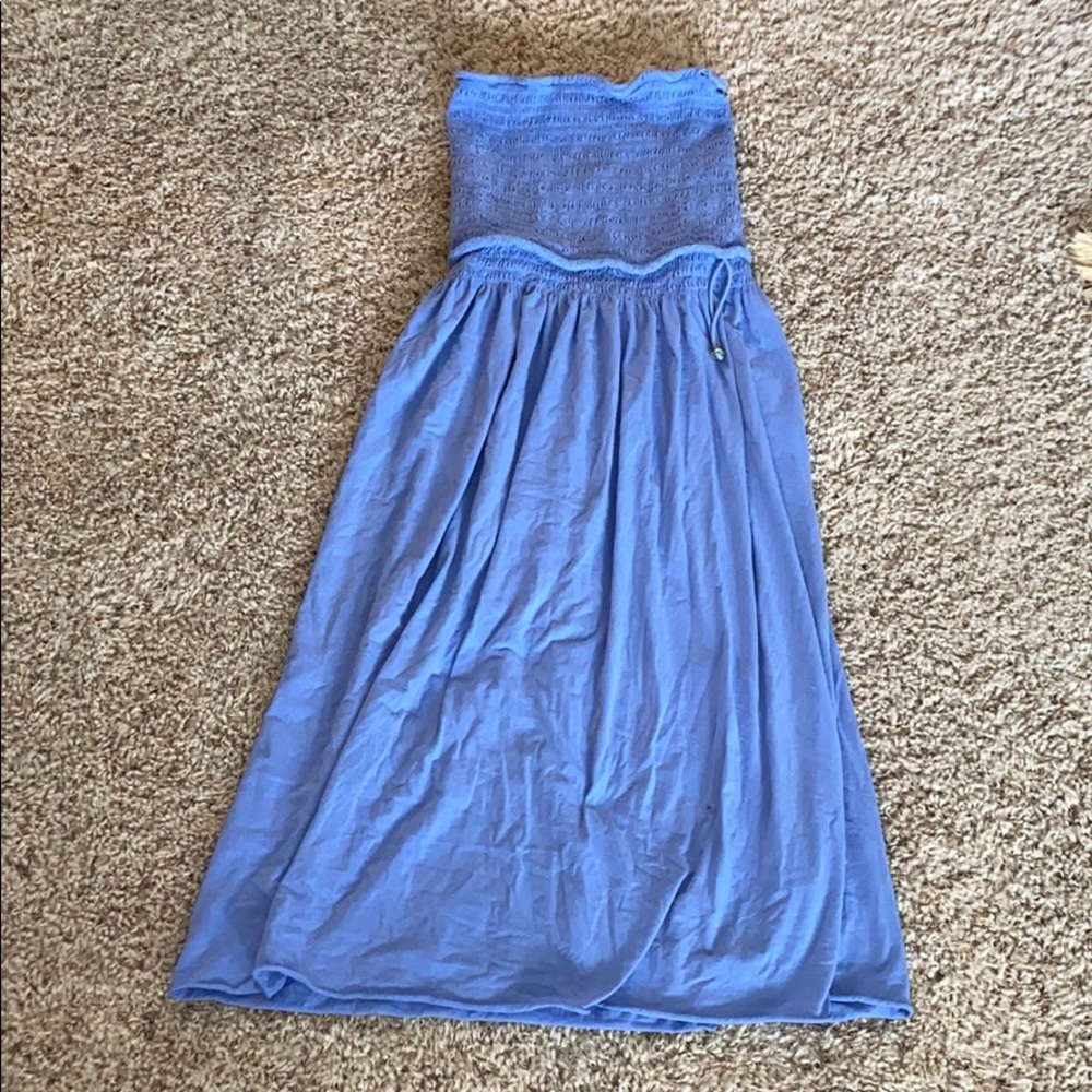 Blue long length dress